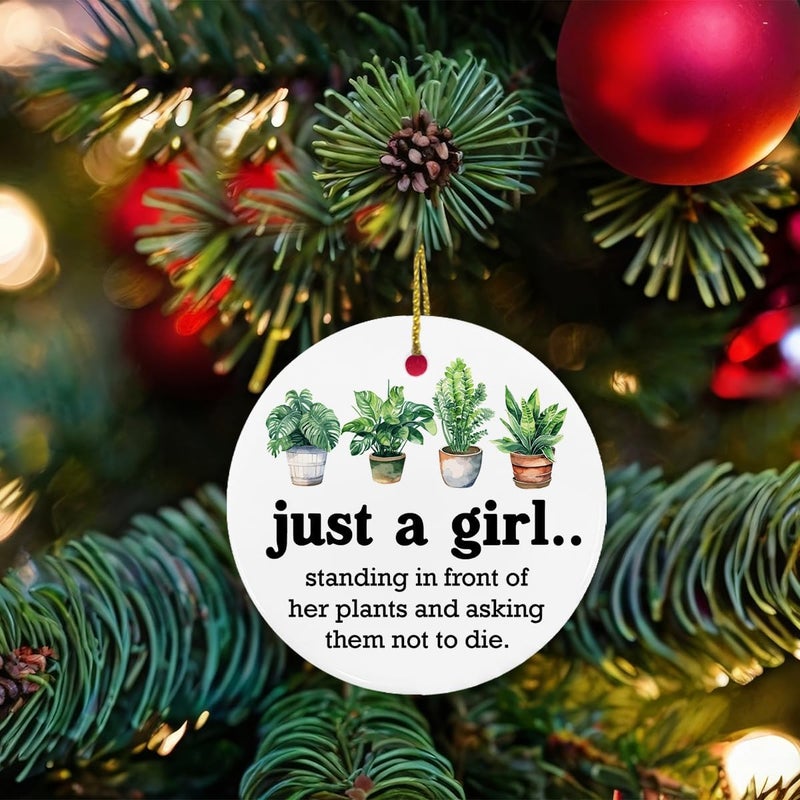 ZOSAN Funny Plant Lovers Ceramic Ornament Gifts, Gifts for Plant Lovers Gardening Christmas Ornament - Image 5